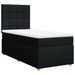 Pat box spring cu saltea, negru, 90x200 cm, textil - WALTI WALTI
