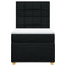 Pat box spring cu saltea, negru, 90x200 cm, textil - WALTI WALTI