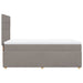Pat box spring cu saltea, gri taupe, 90x200 cm, textil - WALTI WALTI