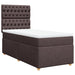 Pat box spring cu saltea, maro închis, 90x200 cm, textil - WALTI WALTI