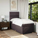 Pat box spring cu saltea, maro închis, 90x200 cm, textil - WALTI WALTI