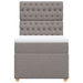 Pat box spring cu saltea, gri taupe, 90x200 cm, textil - WALTI WALTI