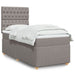 Pat box spring cu saltea, gri taupe, 90x200 cm, textil - WALTI WALTI