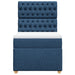 Pat box spring cu saltea, albastru, 90x200 cm, textil - WALTI WALTI