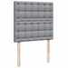 Pat box spring cu saltea, gri deschis, 90x200 cm, textil - WALTI WALTI