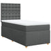 Pat box spring cu saltea, gri închis, 90x200 cm, textil - WALTI WALTI