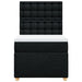 Pat box spring cu saltea, negru, 90x200 cm, textil - WALTI WALTI