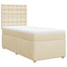 Pat box spring cu saltea, crem, 90x200 cm, textil - WALTI WALTI