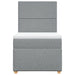 Pat box spring cu saltea, gri deschis, 100x200 cm, textil - WALTI WALTI