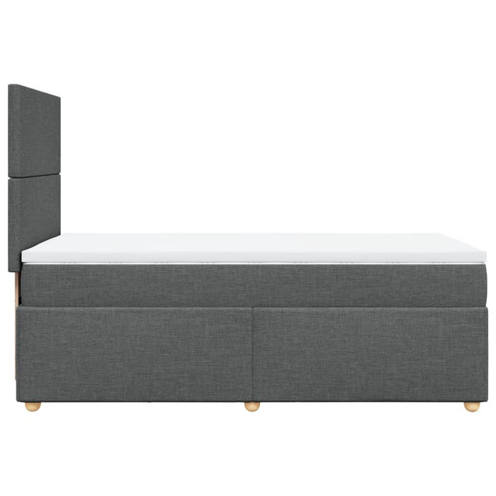 Pat box spring cu saltea, gri închis, 100x200 cm, textil - WALTI WALTI