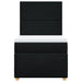 Pat box spring cu saltea, negru, 100x200 cm, textil - WALTI WALTI