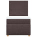Pat box spring cu saltea, maro închis, 100x200 cm, textil - WALTI WALTI