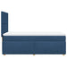 Pat box spring cu saltea, albastru, 100x200 cm, textil - WALTI WALTI
