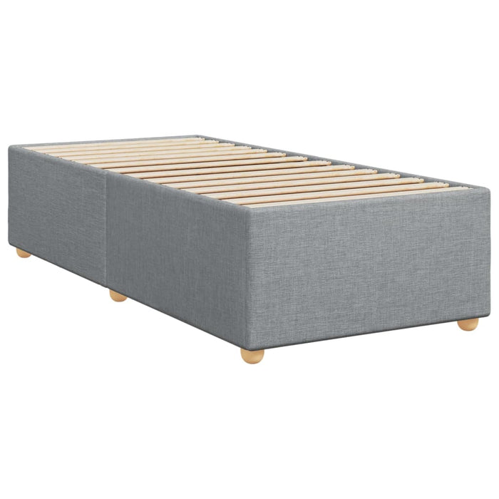 Pat box spring cu saltea, gri deschis, 100x200 cm, textil - WALTI WALTI