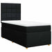 Pat box spring cu saltea, negru, 100x200 cm, textil - WALTI WALTI