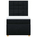 Pat box spring cu saltea, negru, 100x200 cm, textil - WALTI WALTI