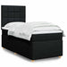 Pat box spring cu saltea, negru, 100x200 cm, textil - WALTI WALTI