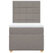 Pat box spring cu saltea, gri taupe, 100x200 cm, textil - WALTI WALTI