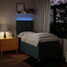 Pat box spring cu saltea, albastru, 100x200 cm, textil - WALTI WALTI