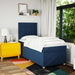 Pat box spring cu saltea, albastru, 100x200 cm, textil - WALTI WALTI