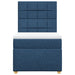 Pat box spring cu saltea, albastru, 100x200 cm, textil - WALTI WALTI