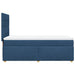 Pat box spring cu saltea, albastru, 100x200 cm, textil - WALTI WALTI