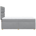 Pat box spring cu saltea, gri deschis, 100x200 cm, textil - WALTI WALTI