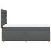 Pat box spring cu saltea, gri închis, 100x200 cm, textil - WALTI WALTI