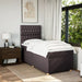 Pat box spring cu saltea, maro închis, 100x200 cm, textil - WALTI WALTI