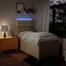 Pat box spring cu saltea, crem, 100x200 cm, textil - WALTI WALTI