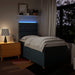Pat box spring cu saltea, albastru, 100x200 cm, textil - WALTI WALTI