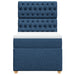 Pat box spring cu saltea, albastru, 100x200 cm, textil - WALTI WALTI