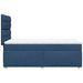 Pat box spring cu saltea, albastru, 100x200 cm, textil - WALTI WALTI
