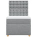Pat box spring cu saltea, gri deschis, 100x200 cm, textil - WALTI WALTI