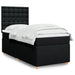 Pat box spring cu saltea, negru, 100x200 cm, textil - WALTI WALTI