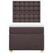 Pat box spring cu saltea, maro închis, 100x200 cm, textil - WALTI WALTI