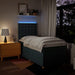 Pat box spring cu saltea, albastru, 100x200 cm, textil - WALTI WALTI