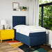 Pat box spring cu saltea, albastru, 100x200 cm, textil - WALTI WALTI
