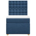 Pat box spring cu saltea, albastru, 100x200 cm, textil - WALTI WALTI