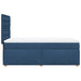 Pat box spring cu saltea, albastru, 100x200 cm, textil - WALTI WALTI