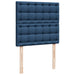 Pat box spring cu saltea, albastru, 100x200 cm, textil - WALTI WALTI