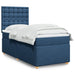 Pat box spring cu saltea, albastru, 100x200 cm, textil - WALTI WALTI