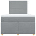 Pat box spring cu saltea, gri deschis, 120x190 cm, textil - WALTI WALTI