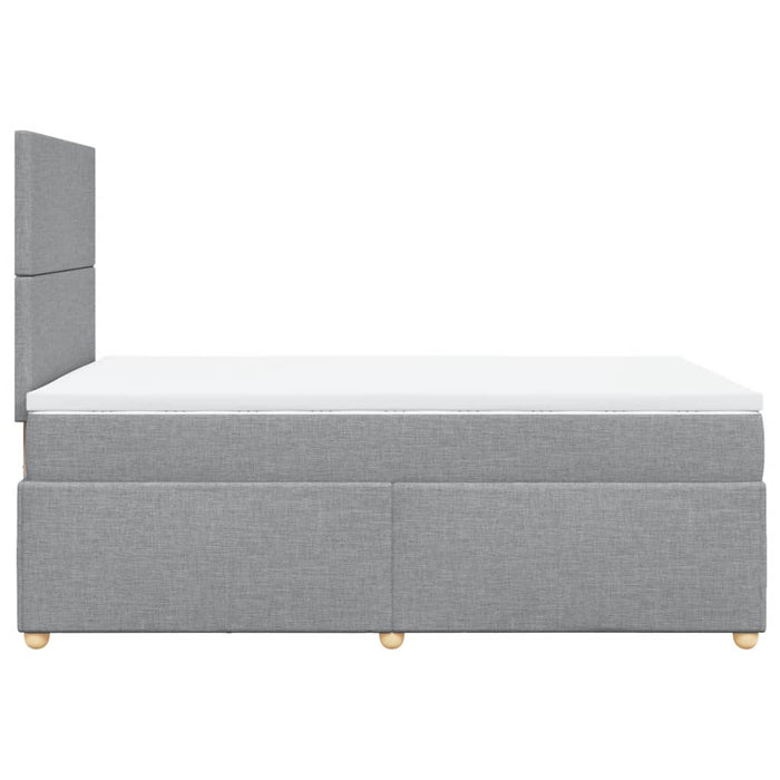 Pat box spring cu saltea, gri deschis, 120x190 cm, textil - WALTI WALTI