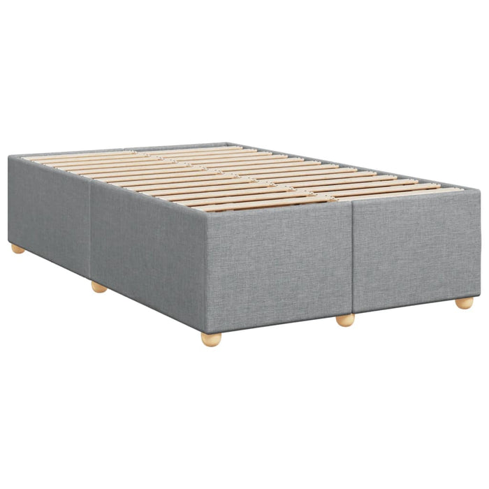 Pat box spring cu saltea, gri deschis, 120x190 cm, textil - WALTI WALTI