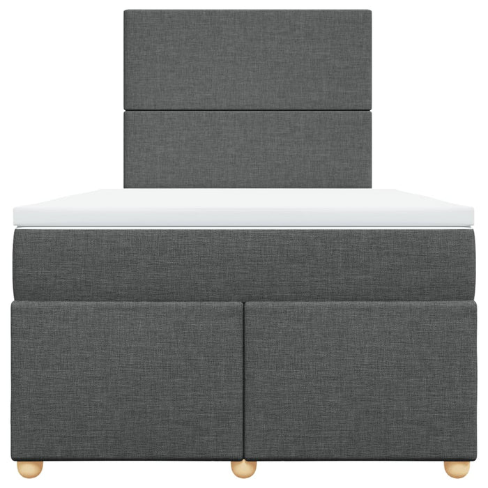 Pat box spring cu saltea, gri închis, 120x190 cm, textil - WALTI WALTI