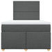 Pat box spring cu saltea, gri închis, 120x190 cm, textil - WALTI WALTI