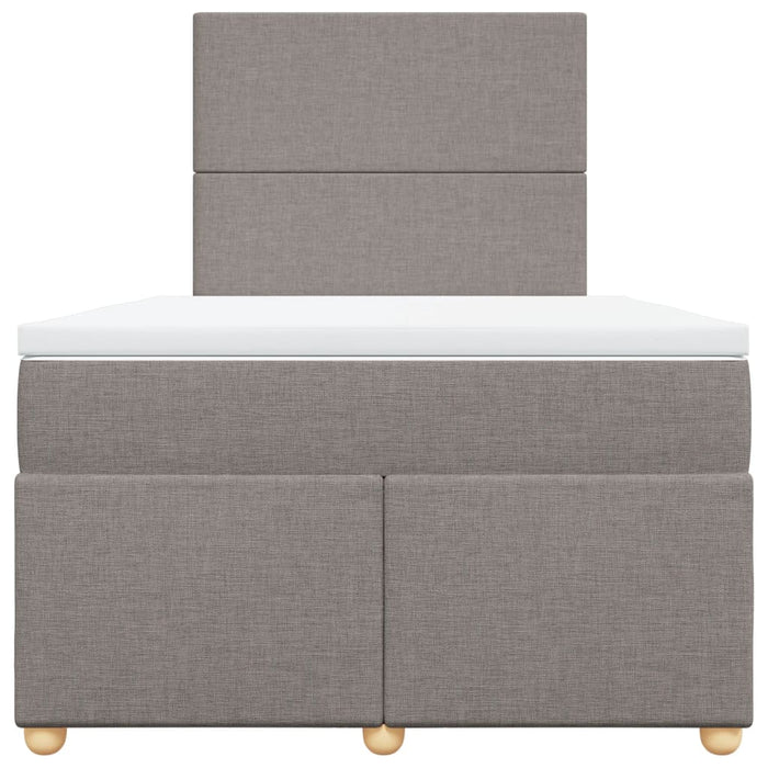 Pat box spring cu saltea, taupe, 120x190 cm material textil - WALTI WALTI