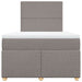 Pat box spring cu saltea, taupe, 120x190 cm material textil - WALTI WALTI