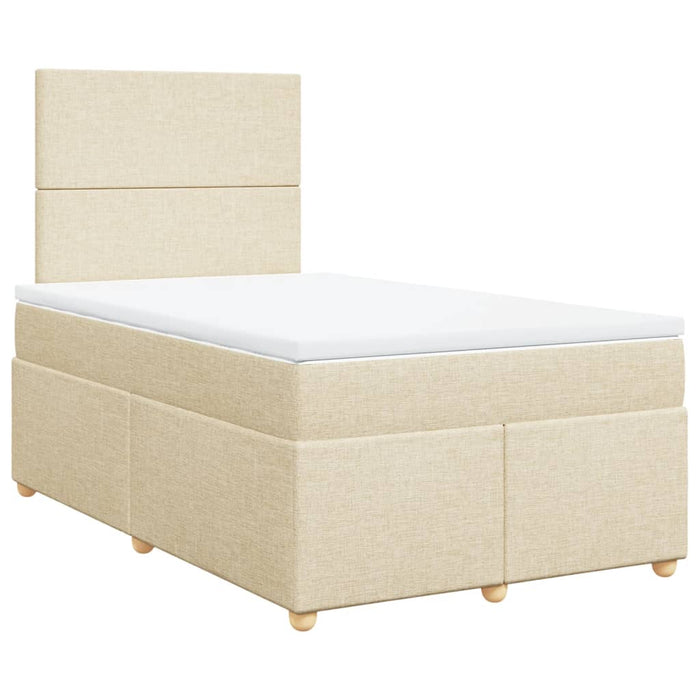 Pat continental cu saltea, crem, 120x190 cm, textil - WALTI WALTI